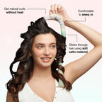 Kitsch Holiday Hair Hero XL Satin Heatless Styling & Flat Lay Claw - Heatless Curls & Waves, Extra Large Curling Rods, Satin Scrunchies & Claw Clip for Hair Protection, Gifts for Women- 4pc set, Aura