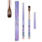 Acrylic Nail Brush Size #12, KEMEISI 100% Pure Kolinsky Nail Art Brushes Sturdy Handle Oval Shaped Acrylic Powder Nail Design Tools for Professional Manicure DIY Home Salon (Purple)
