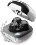 Facial Hair Removal for Women, 3D Floating Blade Rotary Razor, Wet/Dry Electric Shaver, Portable & USB Rechargeable Epilator Hair Remover for Face, Upper Lip, Chin, Arms & Legs (Silver)