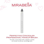 Mirabella Perfecting Concealer Brush, Premium Professional Makeup Brush Collection, Cruelty-Free Synthetic Bristle Brush, Hand-Sculpted Brushed Aluminum Handle, Luxury Blending Brush for Makeup