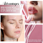 evpct 1Pcs Mauve Matte Lip Liner Stain Liquid Lipstick Makeup Set for Women, Mauve Lip Stick Liner Combo Long Lasting Waterproof, labiales matte mate larga duracion Long Wear 24 hours Lipstick, 34