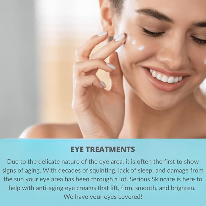 Serious Skincare - Eyetality Morning Total Eye Care Cream - For Lines, Wrinkles, Under Eye Puffiness and Dark Circles - Coffee Bean Extract - Vitamin C - Pomegranate - 0.5 oz