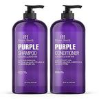 Botanic Hearth Purple Shampoo And Conditioner Set | For All Shades Of Blonde, Silver And Gray Hair | Enhances Highlights | Sulfate Free, Paraben Free, 16 Fl Oz Each