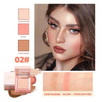 Contour and Highlight Blush Makeup Palette, Cream Bronzer,
