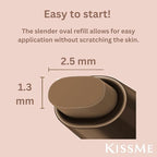 Heroine Make by KISSME Soft Define Waterproof Cream Pencil Eyeliner, Long-Lasting Natural Shades, 0.1g Punched Oval Core, 01 Natural Brown, 0.01oz