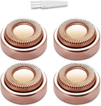Facial Hair Remover Replacement Heads, for Flawless Women Lip Soft Touch, Chin, and Cheeks Cleaning as Seen on TV 18K Gold-Plated Rose Gold 4 Count