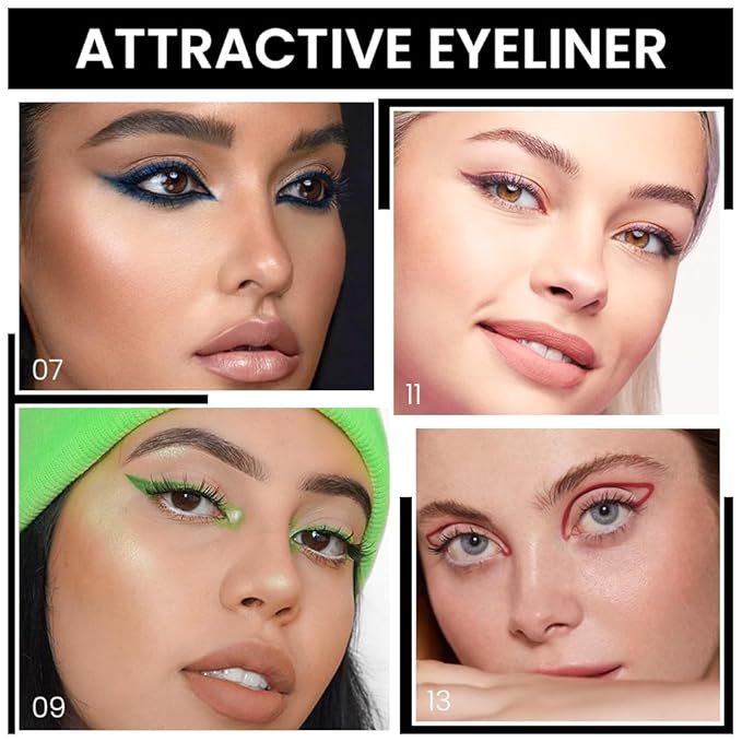 Kaely 4Pcs Dark Blue Green Purple Red Gel Eyeliner Pencil,Cream Waterproof Smudge Proof Eye Liner,Halloween Makeup,Eye Black Face Paint Lipstick Crayon,Color Colorful Eyeliner Eyeshadow Stick