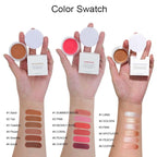 6 Colors Face Blush,Waterproof Matte Long Lasting Lightweight and Women