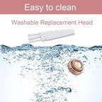 Facial Hair Remover Replacement Heads, for Flawless Women Lip Soft Touch, Chin, and Cheeks Cleaning as Seen on TV 18K Gold-Plated Rose Gold 4 Count