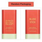 Multi-Use Makeup Blush Stick,Beauty Solid Moisturizer Stick,Waterproof Natural Nude Makeup,Tinted Solid Moisturizer Stick for Eyes Lips Cheek(3#coral orange)