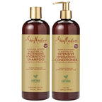 Shea Moisture Shampoo & Conditioner Set – Intensive Hydration Hair Care Formulas with Manuka Honey & Mafura Oil for Extra Dry, Damaged Hair, 24 Oz Ea