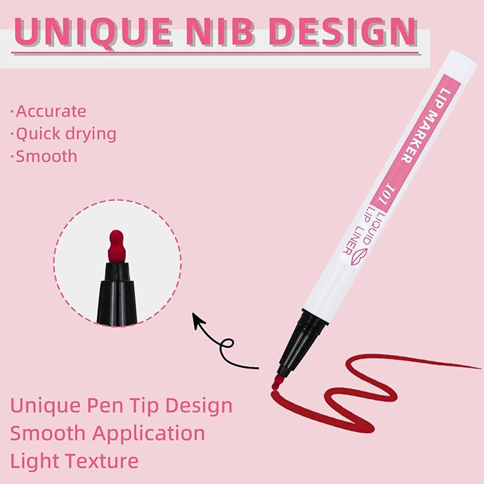 Lip Stain Marker, Matte Natural Nude Brown Liquid Hydrating