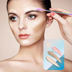 Makeup Spatula Korean Set, Senbos Professional Acrylic Makeup Palette with 2 Pcs Spatula Tool, Tray Apply for Foundation Eye Shadow Lipsticks Nail Art Pigment Blending Set with Leather Covers