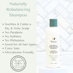 Yobee Rebalancing Shampoo – Sulfate-Free Dry, Flaky & Itchy Scalp Care | Probiotic Shampoo with Organic Honey, Turmeric, Vitamin B12 & Oat | Dandruff, Eczema & Psoriasis Relief | Doctor Founded
