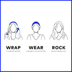 RobeCurls Heatless Hair Curler Set - Satin Curling Headband for Natural, No-Heat Curls - Sleep in Overnight Styling Tool with 2 Scrunchies - Easy & Gentle on Hair (Mocha)