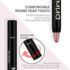 evpct 8Pcs Cream Eye Shadow Brightener Sticks Set for Eyes, Sand Orchid Rose Desert Ginger Caramel Midnight blue Blue Glitter Shimmer Matte Liquid Pencil Eye shadow Applicator Stick Palette Makeup 04