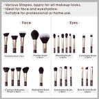 Jessup Makeup Brushes Set Professional Makeup Brush Eyeshadow Blending Powder Foundation Blusher Concealer 25pcs with Cosmetics Storage Box, Zinfandel T285