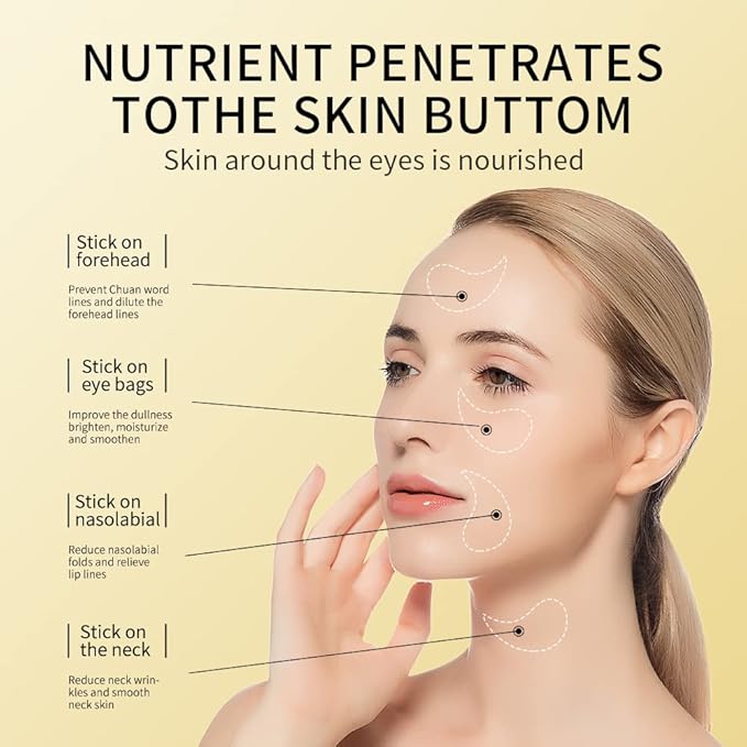 Under Eye Patches - 60PCS Eye Masks for Eye Care, 24K Gold Eye Patches for Puffy Eyes & Dark Circles Treatments, Reduce Under Eye Puffiness & Smooth Wrinkles (Gold)