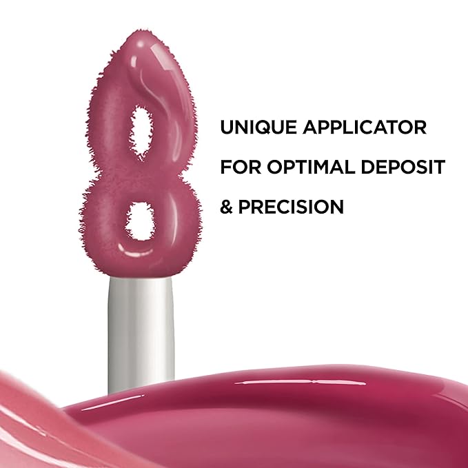 L'Oreal Paris Infallible Pro Gloss Plump Lip Gloss with Hyaluronic Acid, Long Lasting Plumping Shine, Lips Look Instantly Fuller and More Plump, Radiant Mauve, 0.21 fl. oz.