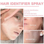 Hair identifier Spray for Face Shaving, Skin Body Hair Identifying Spray With Razors, Moisturizing and Skin Care Dermaplaner Spray, Women Dermaplaning Tool for Face