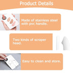 3 Pcs Makeup Foundation Spatula Spoon Tool Set, Make Up Mixing Palette Tray, Stainless Steel Skin Care Spatula, Cosmetic Scoop Scraper for Skincare Face Eye Cream (Silver)