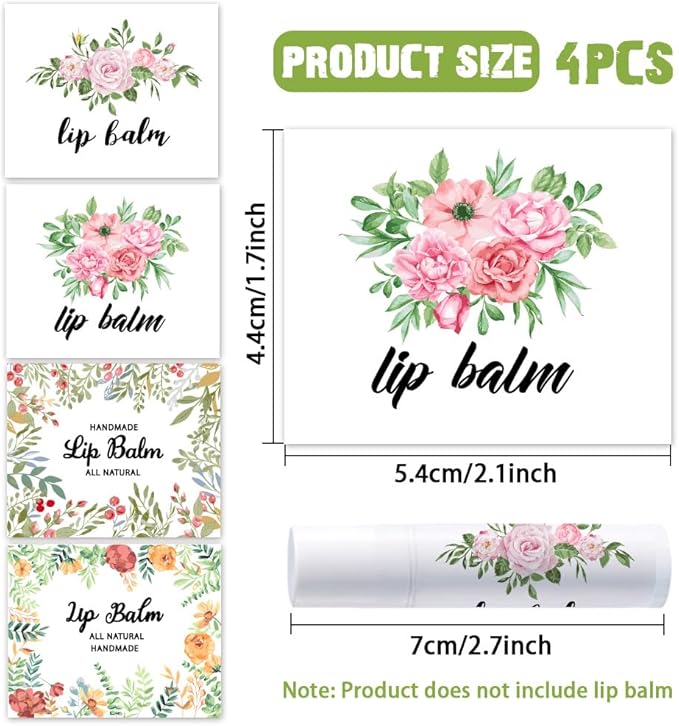 OLYCRAFT 100Pcs 4 Styles Flower Lip Supplies