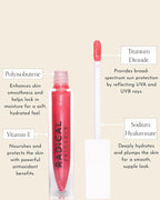 Radical Skincare Lip Luster Hyaluronic Infused Rose Lip Gloss – High Shine, Hydrating Formula for Soft, Radiant Lips | Cruelty-Free, Soy-Free, GMO-Free (5 ml)