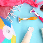 BIC Soleil Smooth Colors Women's Disposable Razors With Aloe Vera and Vitamin E Lubricating Strip for Enhanced Glide, With 3 Blades, 10 Count