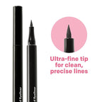 Almay Conditioning Liquid Eyeliner, Longwearing, Waterproof, Hydrating, 10 Black, 0.03 fl oz.