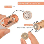 Replacement Heads for Finishing Touch Flawless Facial Hair Remover Device for Women, Replacement Blades for Flawless Replacement Heads Gen 2, 18k Gold with Gurelax Flannel Bag (4)