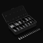 Apres Gel-X® Round Box of Nail Tips | 280 Gel-X Tips, Soft Tips, 14 Sizes 00-9 | Half-sizes Included (Natural Round Medium, 280.00 Fl Oz (Pack of 1))