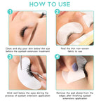 Under Eye Gel Pads Eyelash Extension Pads Lint Free DIY False Eyelash Lash Extension Makeup Eye Gel Patches Pack (50)