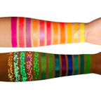 DE'LANCI Neon Eyeshadow Palette Glow in the Dark, Aurora Glow Eyeshadow Pallets Stage, Halloween Christmas Makeup Kit UV Blacklight Matte and Glitter Fluorescent Eye Shadows Highly Pigment