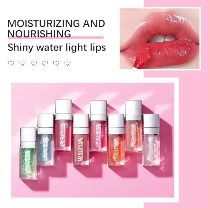 Hydrating Lip Glow Oil, Moisturizing Lip Glow Oil, Nourishing Glossy Transparent Lip Oil, Plumping Lip Oil, Lip Balm, Non-sticky Tinted Toot Lip Balm for Lip Care (ALOE) 0.2 OZ