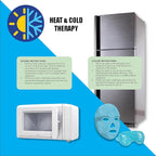 Gel Beads Face & Eye Masks Kit .Hot/Cold Mask. Eye and Face Therapy with Soft Back Reusable(Eye & Face Mask Blue)