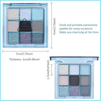 Eyeshadow Palette Makeup- 9 Colors Navy Blue Colorful Eyeshadow Palette Matte Shimmer Natural Eye Shadow palettes Highly Pigmented Naturing-Looking Long Lasting (Blue#)