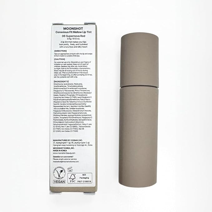 Moonshot KOREA Conscious Fit Mellow Lip Stain Longwear, Weightless, Not Animal Tested,Glow-Boosting, Long-Lasting, Comfortable, Non-Sticky,k-beauty, (Space Rose, 05)