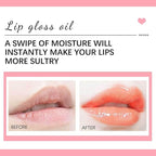 Hydrating Lip Glow Oil Set, Plumping Lip Oil Moisturizing Nourishing Shiny No-Sticky Transparent Tinted Lip Gloss Balm, Natural Lip Plumper Gloss Repairing Lightening (Cherry)