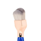 Bdellium Tools Professional Makeup Brush - Golden Triangle 972 Large Rounded Double Dome Blender - With All Vegan and Soft Synthetic Fibers, For Foundation Application & Blending (Blue, 1pc)