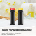 40 PCS 4.5g Oval Lip Balm Tubes Plastic Twist-up Filling Stick Refillable Lipstick Tube Containers for Chapstick Homemade Lip Balm DIY Deodorants Crayon (Black)