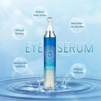 Eye Serum with Roller ball, 15 ML Eye Cream for Dark Circles and Puffiness, Anti-Aging Under Eye Roller Cream Reduce Wrinkles and fine lines