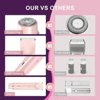 Glow Aura Womens Shaver 2 in 1, Electric Razor, Painless Hair Removal for Face,Body Waterproof Wet & Dry Use Body Hair Trimmer (Pink)