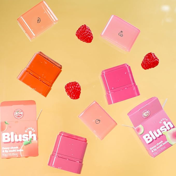 Multi-Purpose Makeup Hydrating Cream Blush Stick, Beauty Solid Moisturizer Stick For Cheek & Eyes & Lips，Waterproof Natural Moisture Smooth Blendable Matte Finish Face Blush Makeup (#03 Lce Cream)