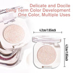 Pear White Shimmer Single Eyeshadow Makeup, Neutral Powde Eye Shadow for Women, Sparkly Pearl Glitter Singles Eyeshadow Palette Pigmented Waterproof, sombras para ojos, Girls Eyeshadows Gift 23