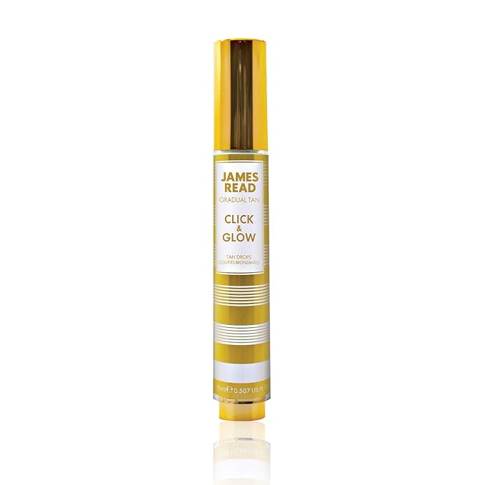 James Read Gradual Tan - Click & Glow Tan Drops 15ml, On-the-Go, Daily, Custom Tanning Booster & Extender, Easy to apply, Travel friendly, Vitamin E, Aloe Vera, Hyaluronic Acid, For all skin tones