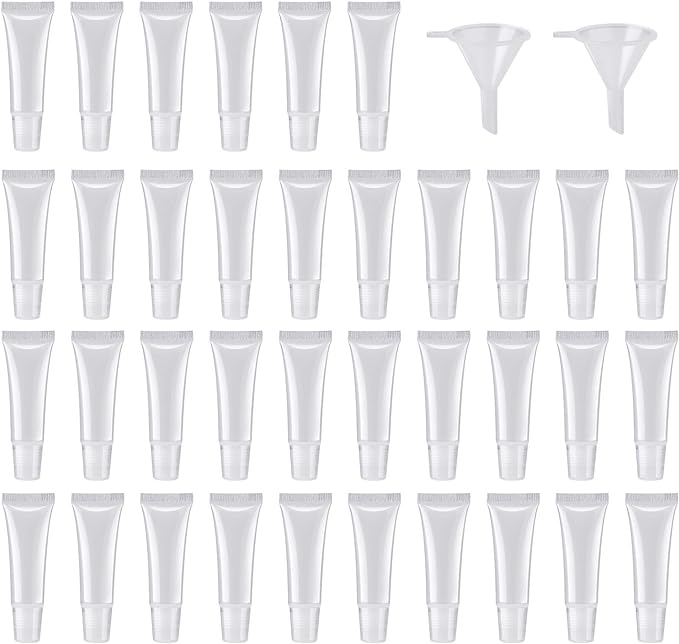 50Pcs 10ml Empty Lip Gloss Tubes Empty Lip Balm Tubes for DIY Lip Gloss Balm Cosmetic
