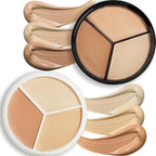 Pro 2pcs Tri-color Face Concealer Contour Palette.Demi Beige