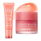 2Pcs Lip Glowy Balm and Lip Sleeping Mask Set, with 4 Flavor Options - Reduce Lip Lines, Enhance Lip Color, Hydrate & Plump Dry Chapped Lips Care (Grapefruit)