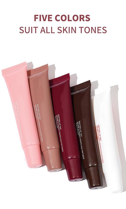 MAEPEOR Lip Glowy Balm 5 Colors Plumping Hydrating Lip Butter Balm and Nourishing Lip Care Lip Treatment Glossy Finish Non-sticky Tinted Lip Balm (02 Toast)