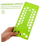 50 Lipstick Filling Mold Lip Balm Filling Spatula Lip Gloss Tray Labels for Tubes Lip Tubes Stand Tray Lip Balm Container Tray Lip Treatment Kit Diy Kit Supplies Manual Plastic